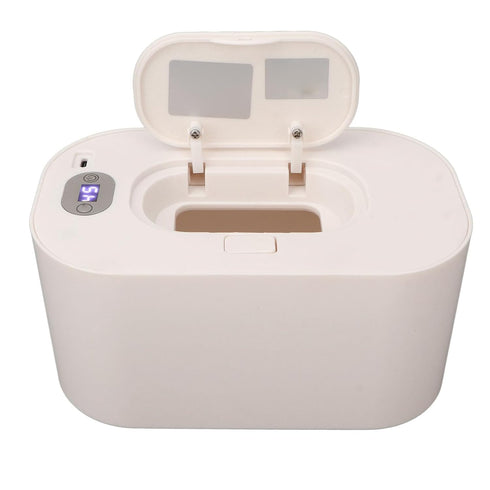 HURRISE Wet Wipe Warmer, Large Capacity LED Screen Heated Wipes Dispenser,Baby Wet Wipes Dispenser Portable Baby Wet