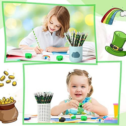 St. Patrick's Mini Erasers for Kids, Cute Classroom Prizes, Fun Puzzle Erasers for Party Supplies (240 Pieces)