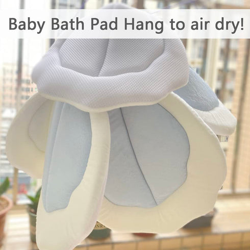 TOFOAN 31" Baby Bath Pad for Infant Bathtub Sink Flower Mat Tub Little Lotus - Petal Soft Supports Lounger Newborn