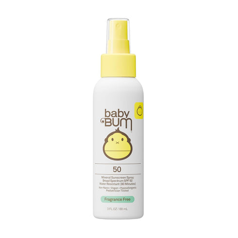 Baby Bum SPF 50 Sunscreen Spray - Mineral UVA/UVB Face and Body
