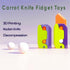 ToySupplyFun 3D Printing Fidget Knife Toy for Adults - Funny Plastic EDC Carrot Knife Toy - Sensory Toys Anxiety Stress