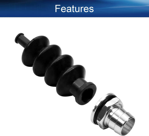 Heyiarbeit 42mm RC Boat Waterproof Push Rod Rubber Seal Bellow with Aluminum Mount, 2pcs