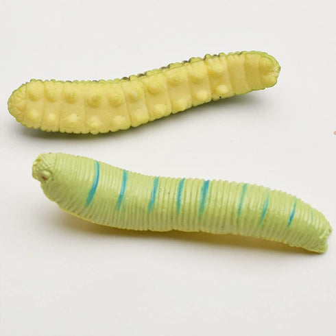24Pcs Simulation Caterpillar Plastic Fake Worm Crawling Halloween Prank Toy, Educational Learning Toys for Kids