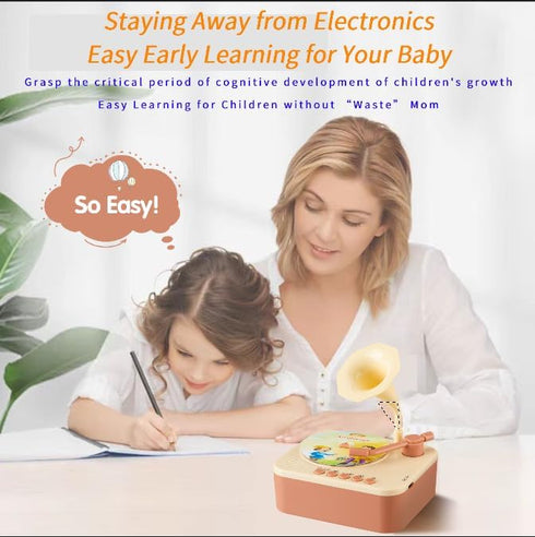 Culimery 99 Kids Phonograph with Cards,Card Phonograph for Kids,Toddler Record Player,Children's Storyteller Sleeping