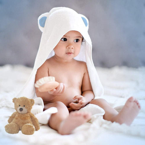 BY LORA Personalized Hooded Baby Towel - 100% Rayon from Bamboo, Solid Color Soft