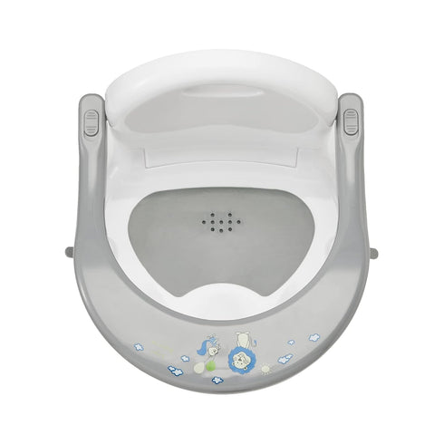 DAOLUAN 6-18 Baby Bathtub Seat, Non-Slip, Suction Cups, Months, Foldable, Portable, Plastic, Grey