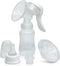 Manual Breast Pump - Silicone Hand Pump for Breastfeeding, Portable Milk Catcher, White