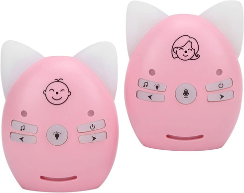 Home Safety Baby Monitor Walkie-Talkie Pair - Night Light Sound Monitor for Family Communication 100-240V