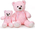 Sausudols 16'' Teddy Bear Stuffed Animal Small Teddy Bear Plush Toy Gift for Valentine Christmas Birthday Pink