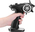 2.4GHz RC Controller, 4CH Digital Radio Transmitter and Receiver Set for 18 110 116 132 RC Car Boat Tank Crawler, Black