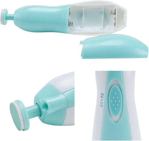 HANGER Nail File Trimmer 6 Electric Baby Nail File with Light - Grinding Heads Safe Nail Clippers Kit for Newborn