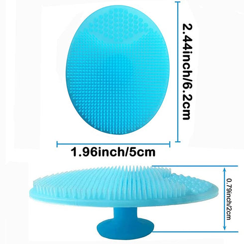 HUAYINGMEI Comb3pcs Baby Bath Brush, Baby Cradle Cap Brush, Silicone Massage Brush, Baby Comb, Children's (Blue)