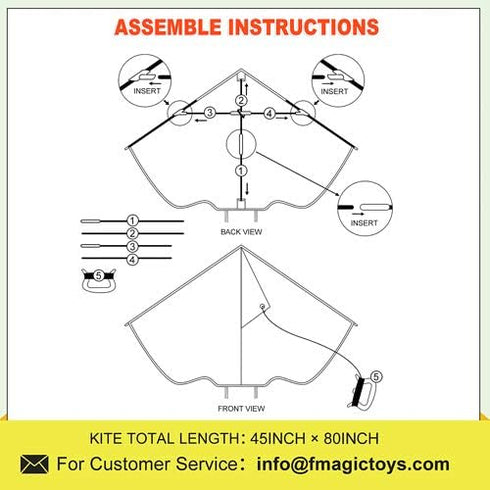 Kite for Kids Ages 3-5 & 4-8, Easy to Fly Butterfly Kites with Handle and 328FT Kite String, Large Kites for Birthday