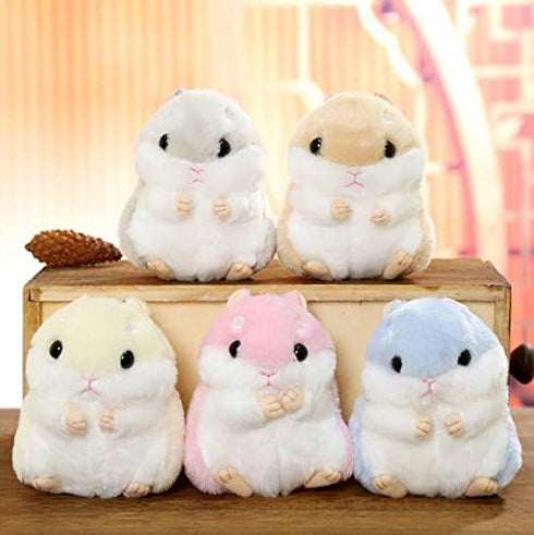 Cuddly Hamster Soft Stuffed Animals Cushion Toy Doll, 4" /10cm Mouse Plushie Toys for Kids Birthday Gifts (Khaki)