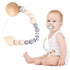 24 Pieces Natural Beech Wood Pacifier Clips - Teething Grasping Toy Holder Accessories
