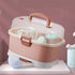 countertop Baby Bottle Drying Rack Storage, Large Nursing Bottle Storage Box Organizer with Cover, Portable Kitchen