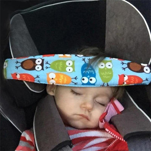 2 Pcs Cute Cartoon Adjustable Sleep Positioner for Infants, Baby Head Support for Stroller and Car Safety Seat