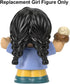Fisher-Price Replacement Part Little-People Playset - HHR46 ~ Girl with Black Hair Carrying Ice Cream Cone