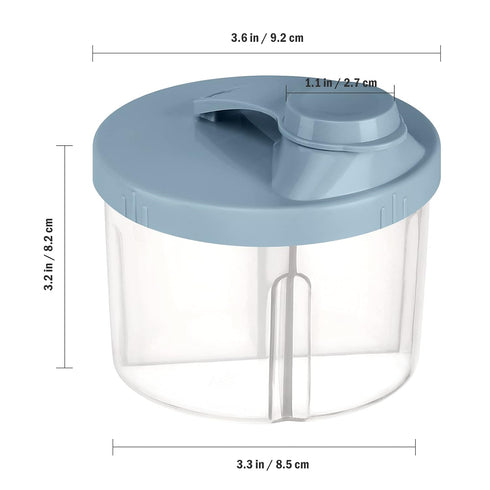 Accmor 2 Pack Baby Formula Dispenser On The Go, Non-Spill Rotating Four-Compartment Formula Container to Go, Milk