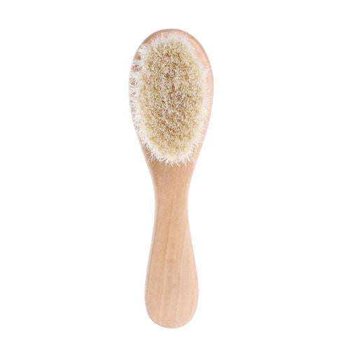 Shinycome Wooden Baby Safety Comb Woolen H Brush Care Kids Massage Baby Kit
