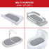 Non-Slip Waterproof Diaper Changing Pad Liner - Quilted Absorbent Bassinet Liners, 3 Pack, 13"x26", Grey
