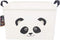 Rectangle Panda Storage Basket with Handles, Collapsible Canvas Toy Bin for Kids and Room Decor (PANDA)