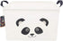Rectangle Panda Storage Basket with Handles, Collapsible Canvas Toy Bin for Kids and Room Decor (PANDA)