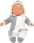 Miunana 1pcs Elephant Pajamas Outfit for 13-15 Inch Baby Doll Clothes, Grey and White Doll Pajamas