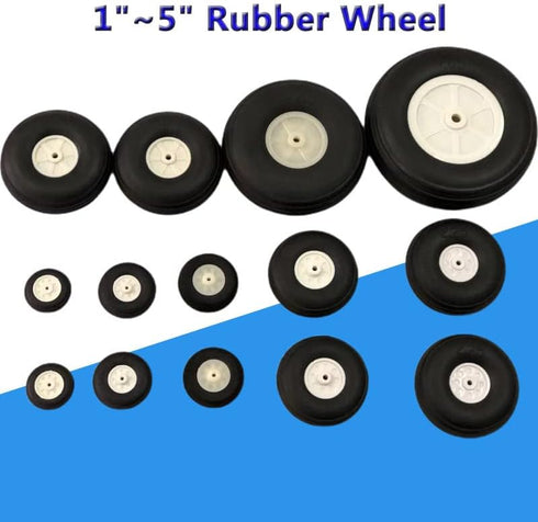 Fielect 1.5 inch Super Light Sponge Tire and Wheel Sets for RC Model Airplane and Car, PU Sponge Tire