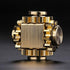 Fidget Cube Spinner - Linkage 4 Gears Figity Spin Finger Games, Metal Brass with Smooth Bearings, Small Premium Toy