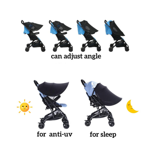 Stroller Sun Shade Cover UV Protection Universal Baby Stroller Sun Shade Adjustable Angle Oversize UV Protection Waterproof Cloth Sun Rain Shade Canopy Cover