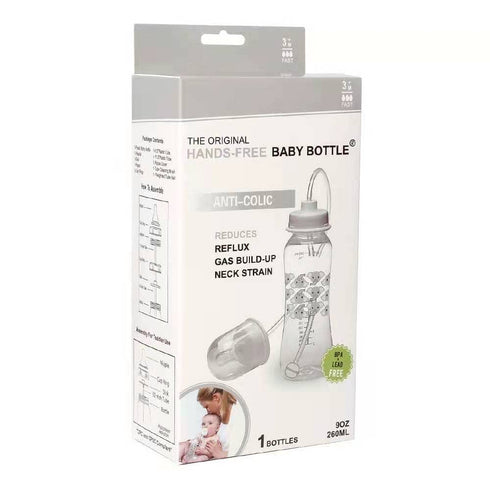 Anti-Colic Self Feeding Baby Bottle System, 9 oz (1 Pack - Elephant)