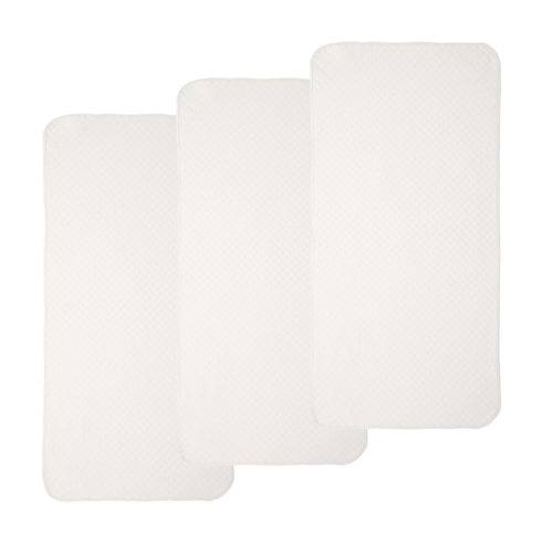 Pleasant Boulevard Portable Waterproof Baby Changing Pad Liner, Washable Reusable Changing Table Cover 27x13in (White,