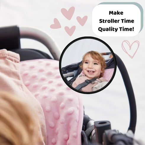 Original Stroller Mirror- See Baby's Face on Walks. Rear View Mirror for Prams and Strollers. Easy Connection.