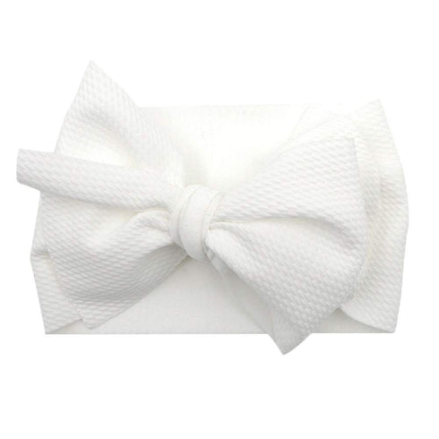 KIDOCHEESE 10 Pack Big Bows Hairbands, Soft Nylon Hairband with Large Bows for Baby Girls, Toddlers, Kids