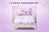 3-Piece Set 100% Set EVERYDAY KIDS Toddler Fitted Sheet, Flat Sheet and Pillowcase - Owls - Soft Breathable Cotton