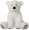 Plush White Polar Bear Stuffed Animal Toy, Soft Cuddly Apricot Lamb for Child (8 Inches)