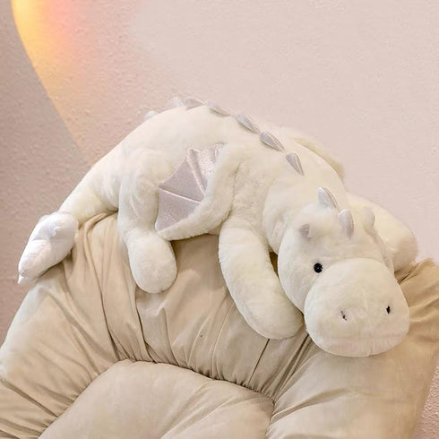 Blue Green Pink White Dragon Plush Stuffed Animal for Kids, Small Medium and Large Sizes Available