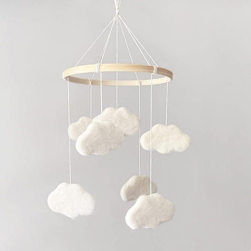 Pack Baby Mobile for Crib - Boho Crib Mobile - Felt Cloud Mobile - Gender Neutral Baby Mobile - Boho Nursery Decor