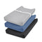 david's Kids 3 Pack Changing Pad Cover Set, Ultra Soft Cozy Microfiber Sheets for Baby Girls, Black & Grey & Navy Blue