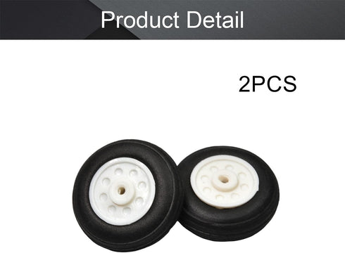 Fielect 1 Inch RC Model Airplane Super Light Sponge Tire Tail Wheel Tire and Wheel Sets for RC Car Airplane, PU Sponge