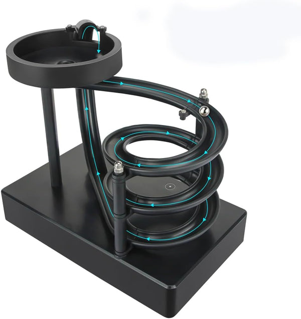 Kinetic Art Perpetual Motion Machine - Desk Toy, Non-Stop Rolling Ball Stress Relief Device for Home and Office