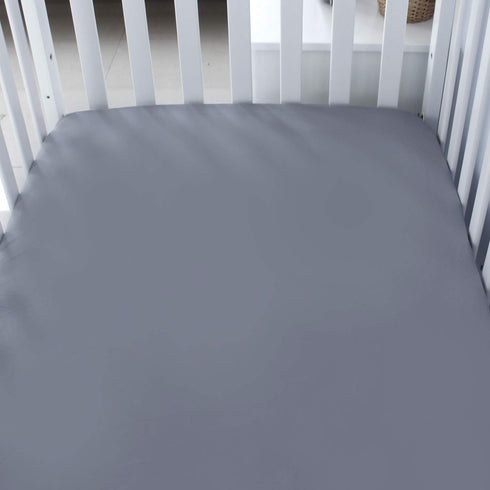 2 Pack 52X 28 Biloban Crib Sheets Fitted for Boys, Crib Sheet Fits for Standard Crib Mattress, Neutral Toddler Bed
