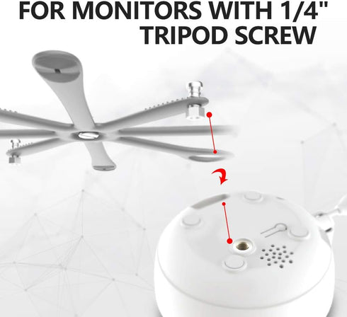 CHILLAX DXR-8 Universal Baby Monitor Holder Flexible, Adjustable Mount for Small Baby Cameras Compatible with Motorola