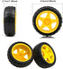 ThtRht 8 Pack 1:48 TT Motor Wheels Replacement Smart Car Robot Wheel Tyres Model Gear Spare Parts for Gearbox RC Chasis