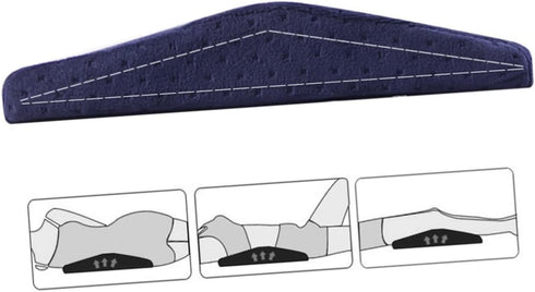 Memory Cotton Lumbar Support Pillow for Pregnant Women Medium Waist Cushion Back Support for Home and Office Use Navy