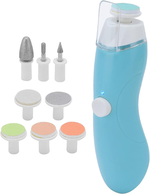 Trimmer -Safe Electric Nail for Infants & Toddlers Quiet, LED-Lit, Auto-Stop Design with Soft-Grip Handle & Travel Case