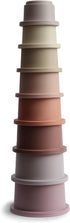 mushie Stacking Cups Toy 8pcs Made in Denmark (Petal)