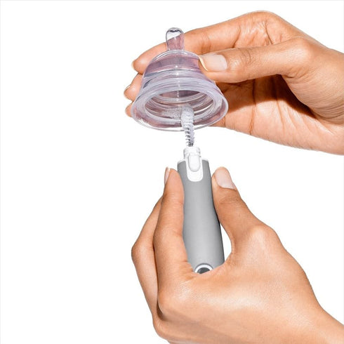 2-Pack OXO Tot Bottle Brush with Nipple Cleaner and Stand Gray