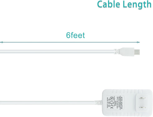 Charger Replacement for V-Tech, Babysense, Owlet, LBTech, Eufy, VAVA, Moonbaby Baby Monitor - 6 FT Micro USB Adapter